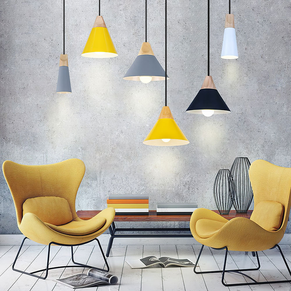 Wood Minimalist Farmhouse Pendant Light