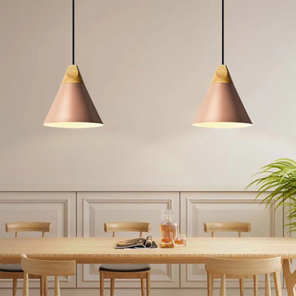 Wood Minimalist Farmhouse Pendant Light