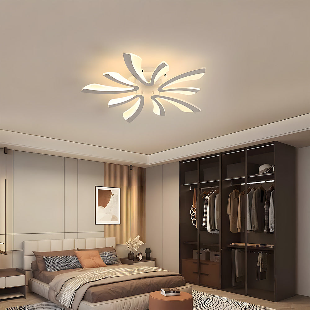 Nordic Acrylic Petal LED Ceiling Light for Living Room