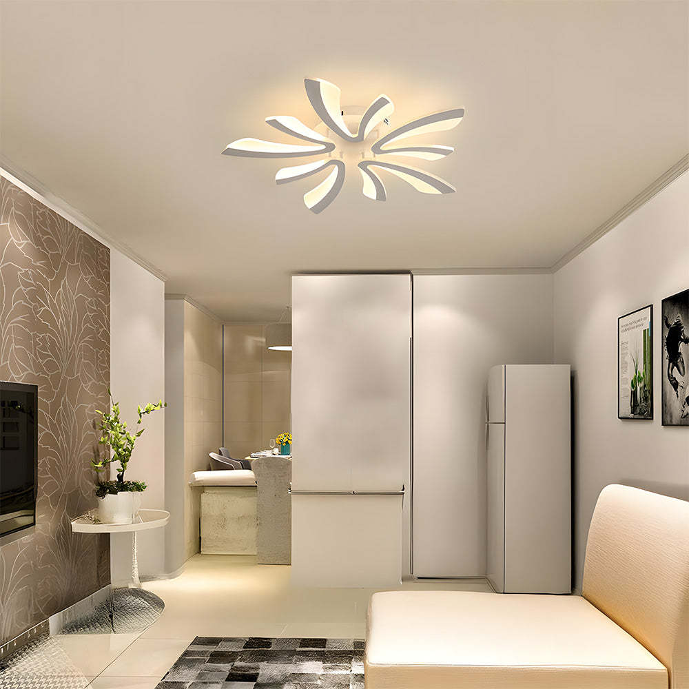 Nordic Acrylic Petal LED Ceiling Light for Living Room