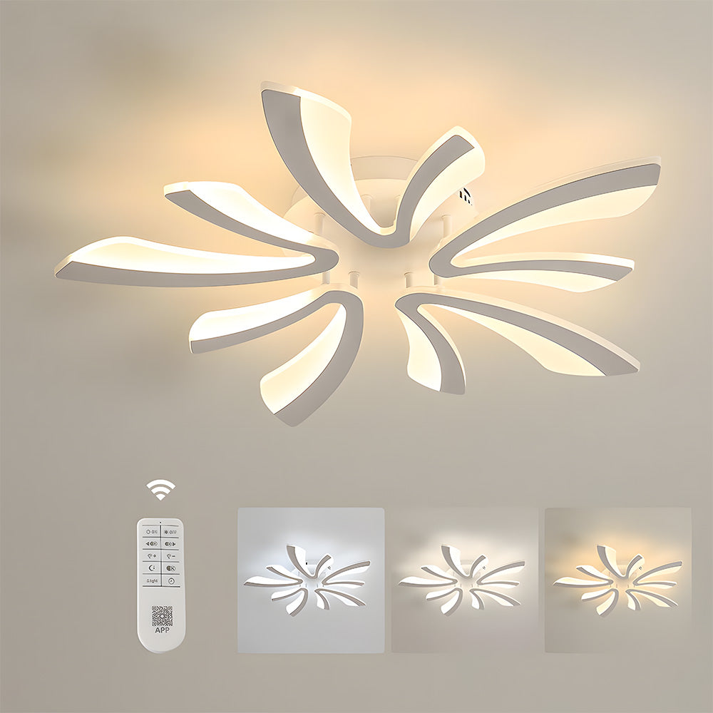 Nordic Acrylic Petal LED Ceiling Light for Living Room