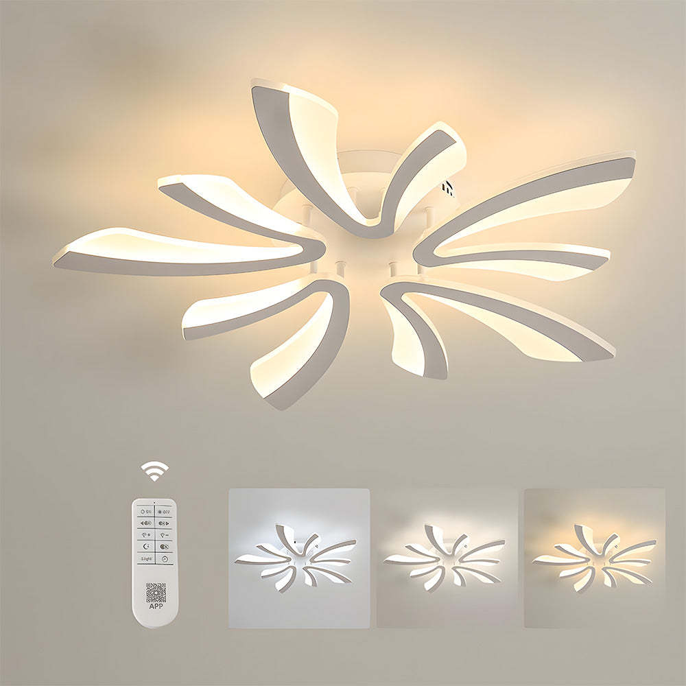Nordic Acrylic Petal LED Ceiling Light for Living Room