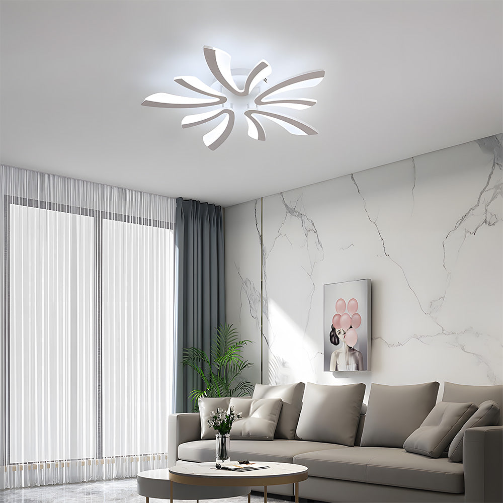 Nordic Acrylic Petal LED Ceiling Light for Living Room