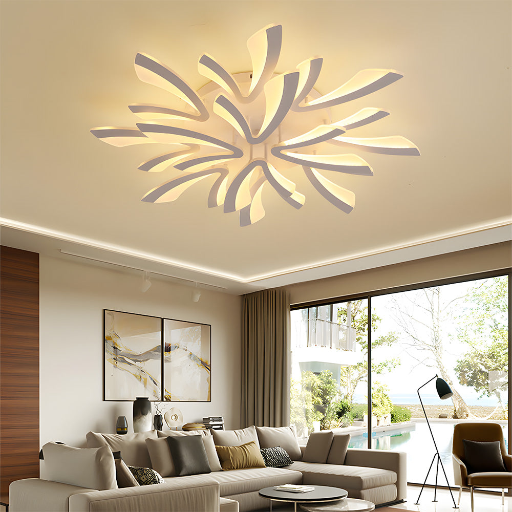 Nordic Acrylic Petal LED Ceiling Light for Living Room