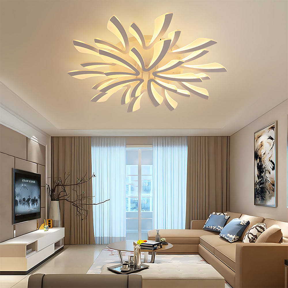 Nordic Acrylic Petal LED Ceiling Light for Living Room