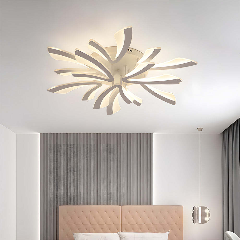 Nordic Acrylic Petal LED Ceiling Light for Living Room