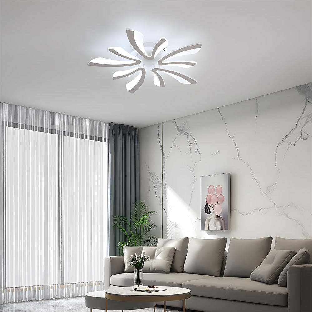 Nordic Acrylic Petal LED Ceiling Light for Living Room