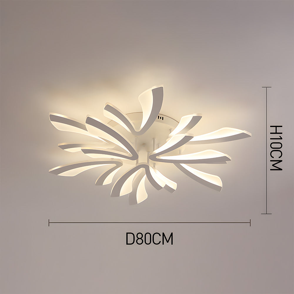 Nordic Acrylic Petal LED Ceiling Light for Living Room