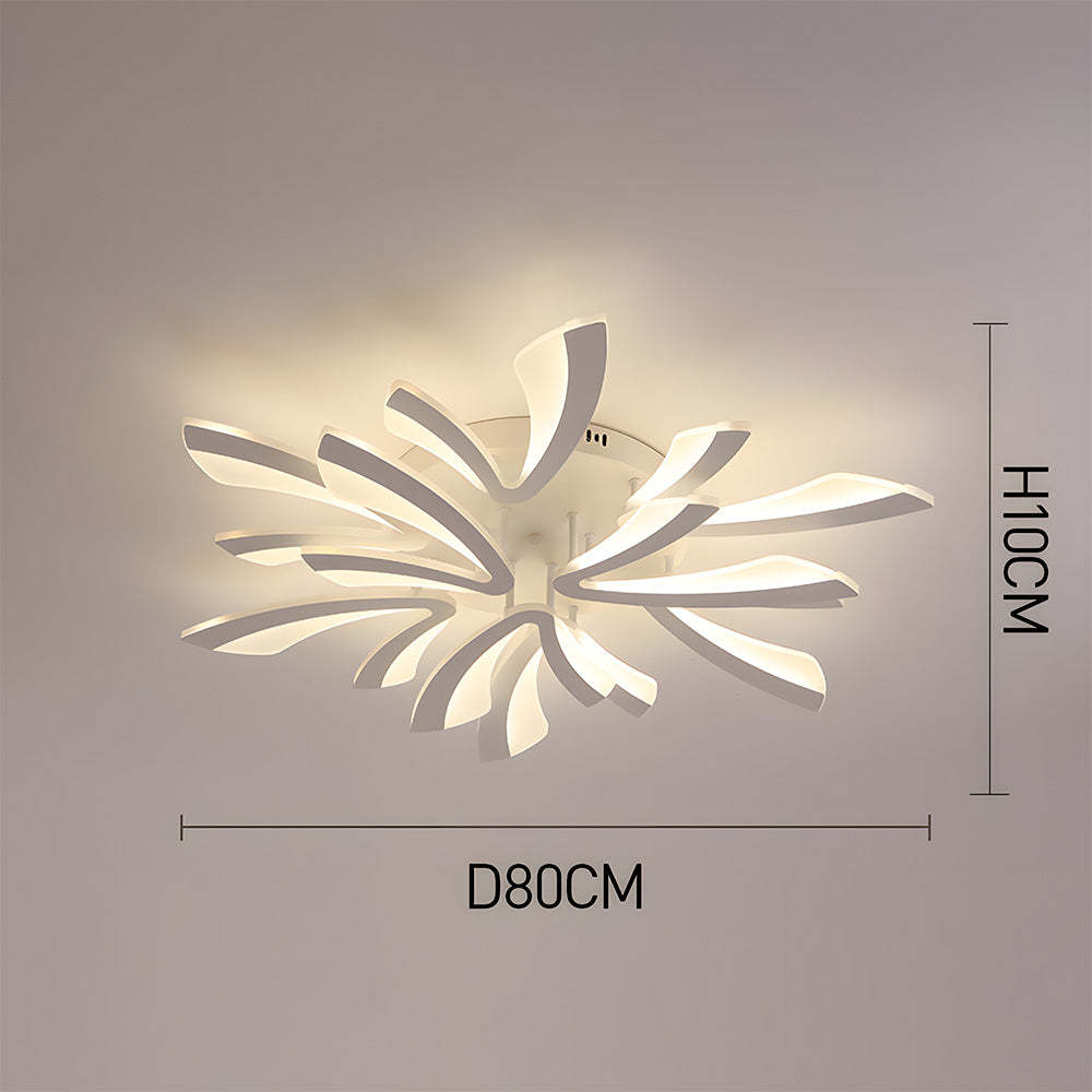Nordic Acrylic Petal LED Ceiling Light for Living Room