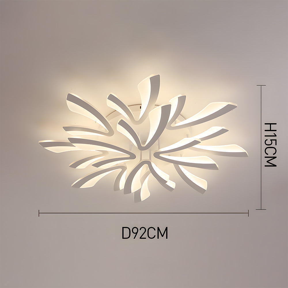 Nordic Acrylic Petal LED Ceiling Light for Living Room