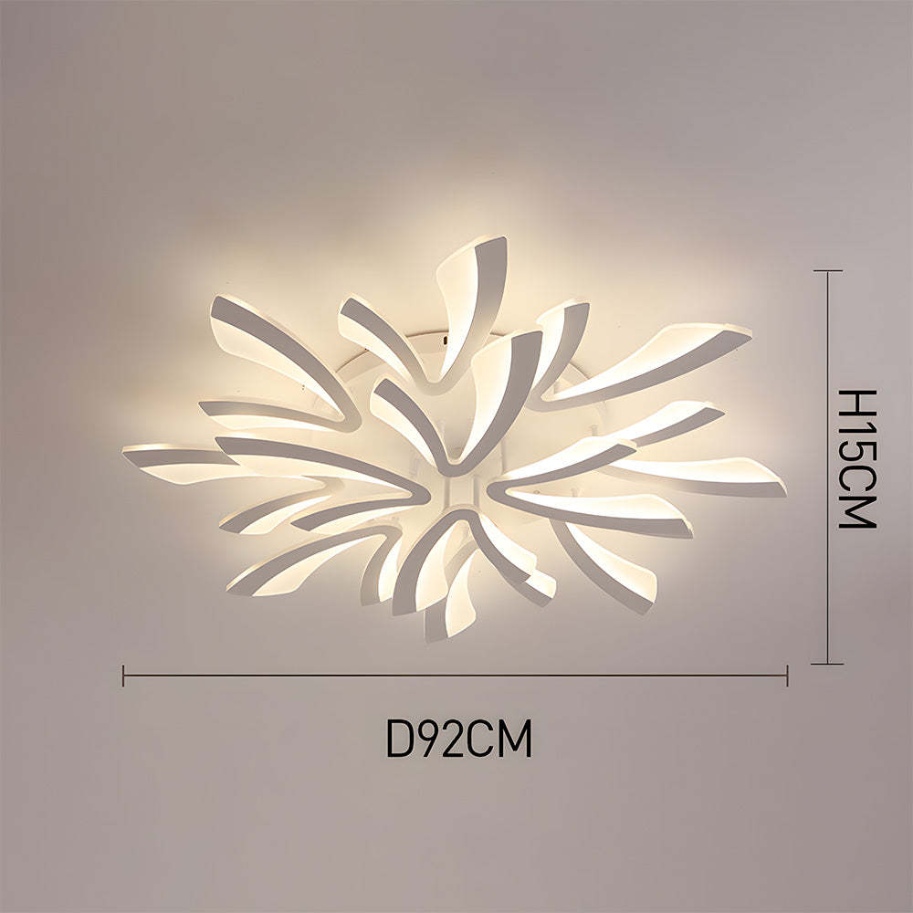Nordic Acrylic Petal LED Ceiling Light for Living Room