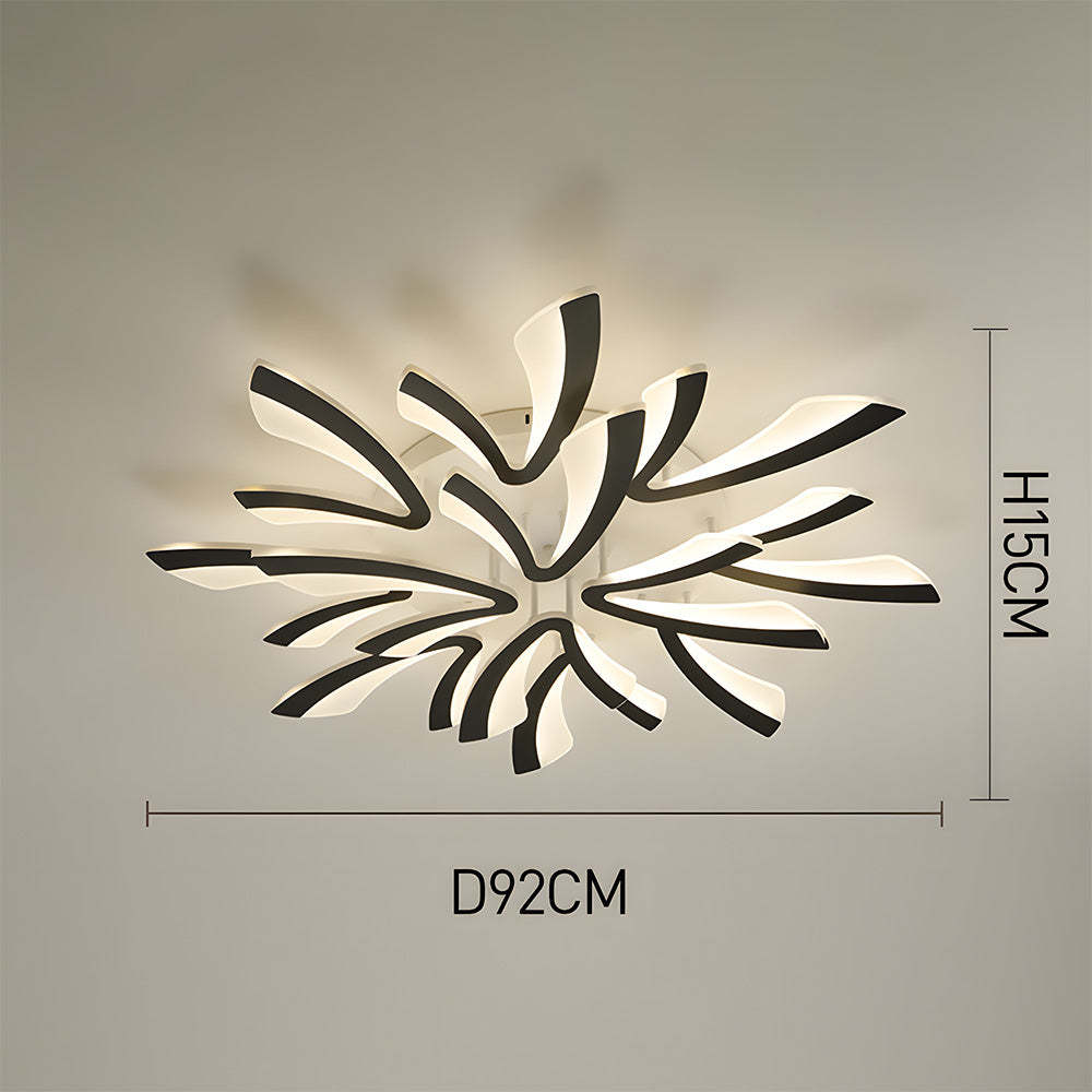 Nordic Acrylic Petal LED Ceiling Light for Living Room