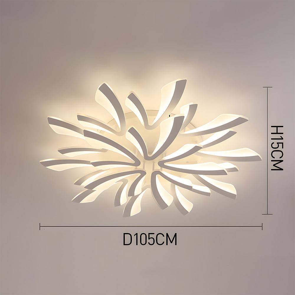 Nordic Acrylic Petal LED Ceiling Light for Living Room