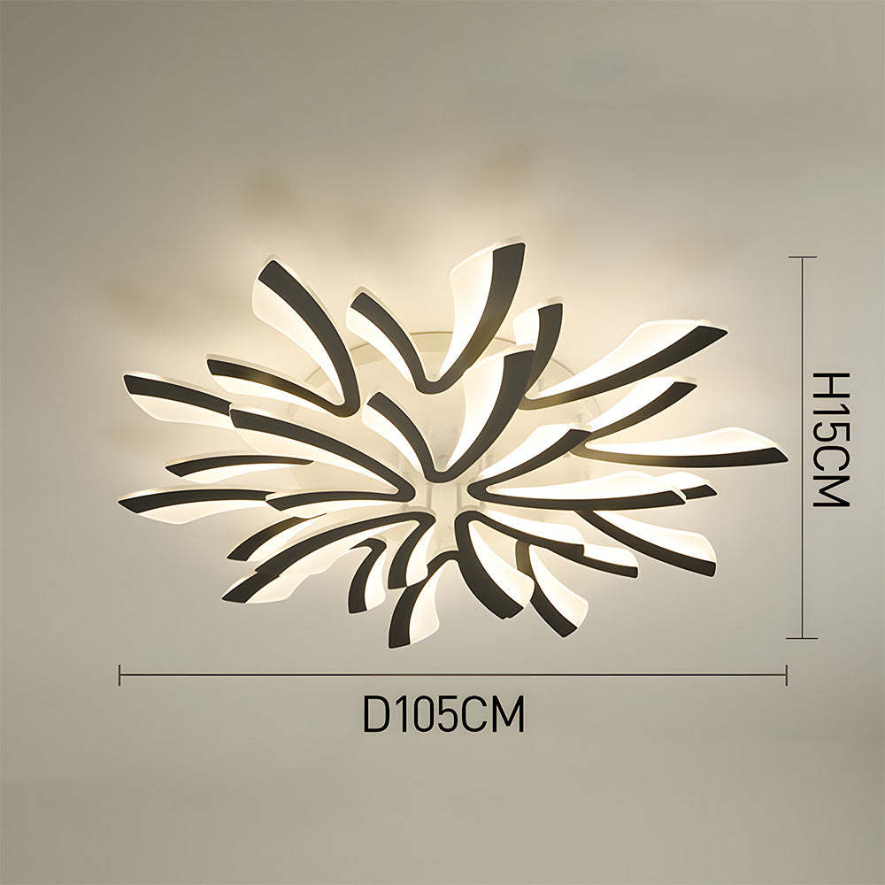 Nordic Acrylic Petal LED Ceiling Light for Living Room
