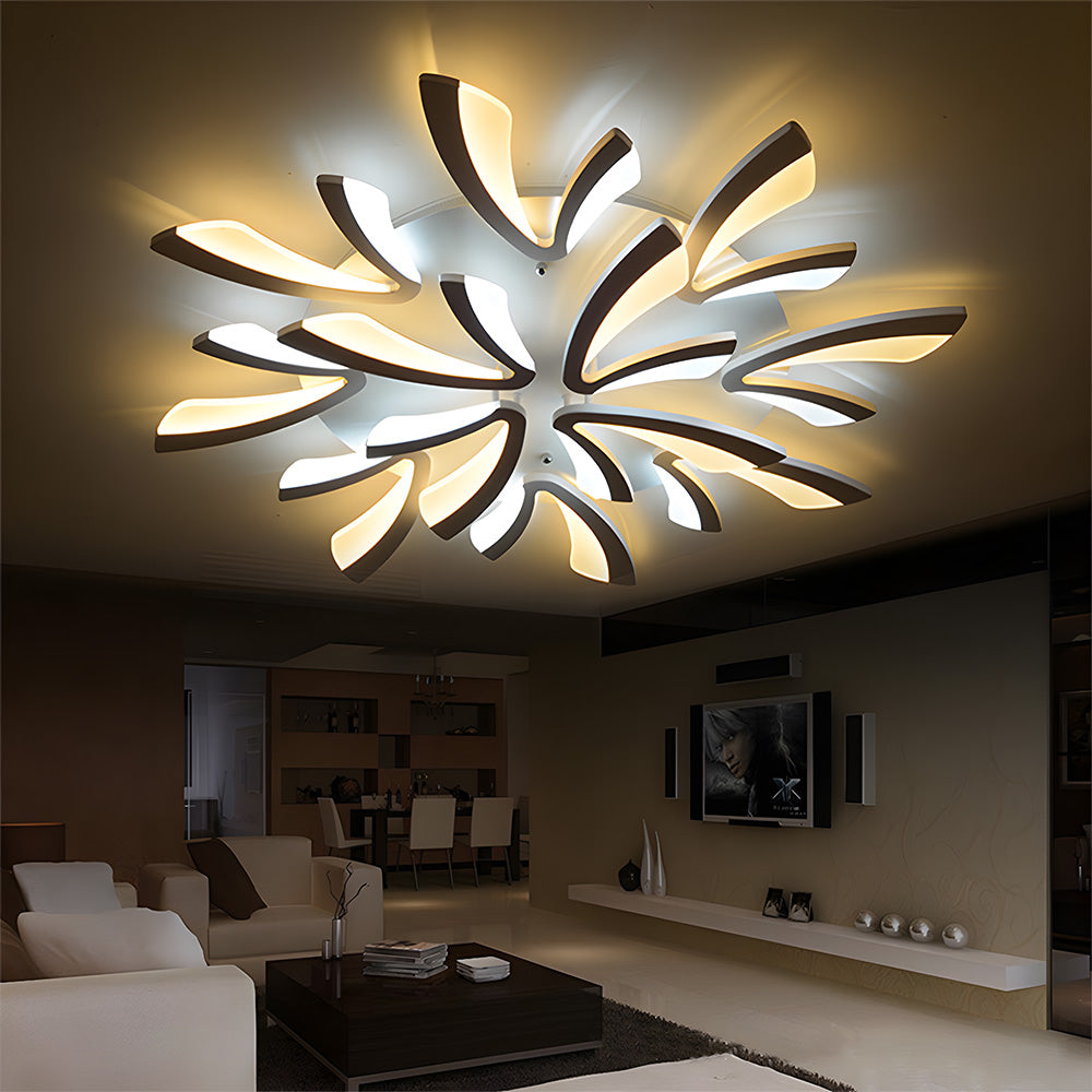 Nordic Acrylic Petal LED Ceiling Light for Living Room