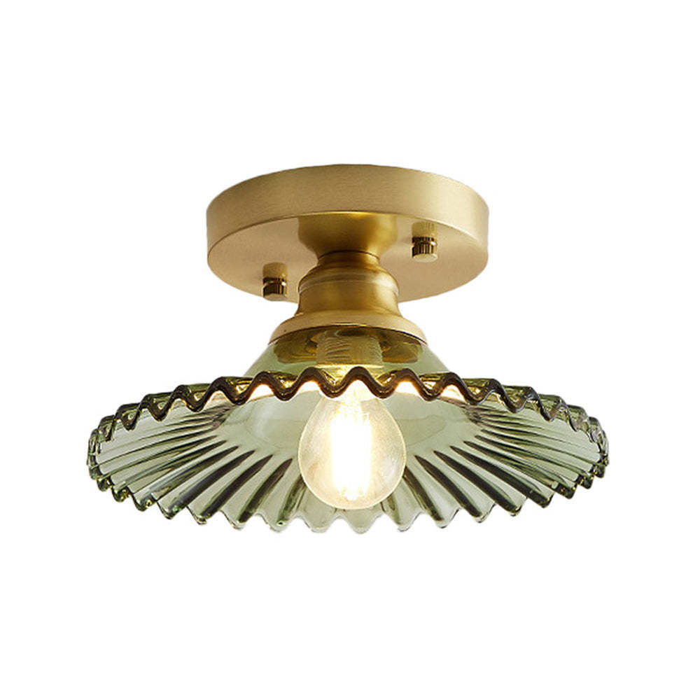 Nordic Green Semi-Flush Mount Ceiling Light