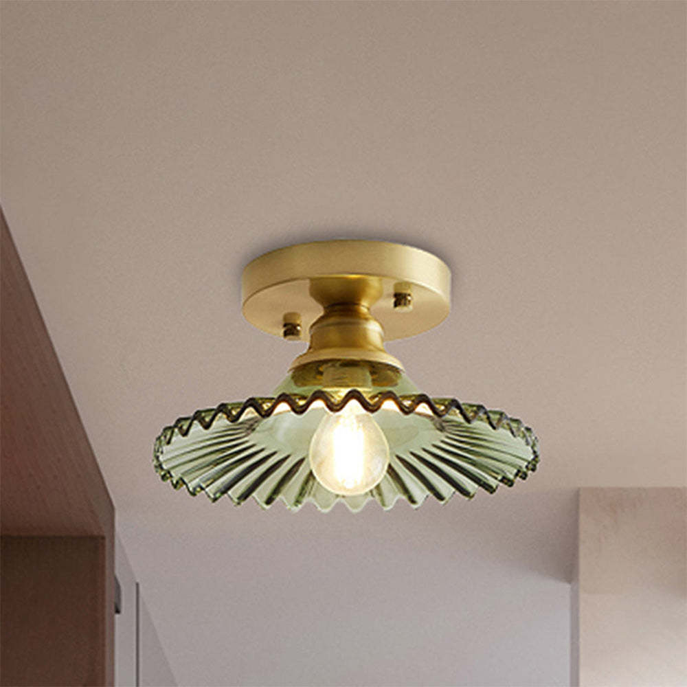 Nordic Green Semi-Flush Mount Ceiling Light