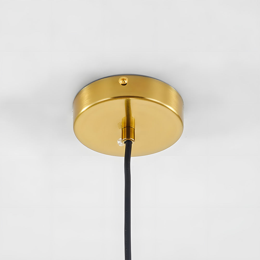 Contemporary Glass Globe Ribbed Pendant Light for Kitchen Island
