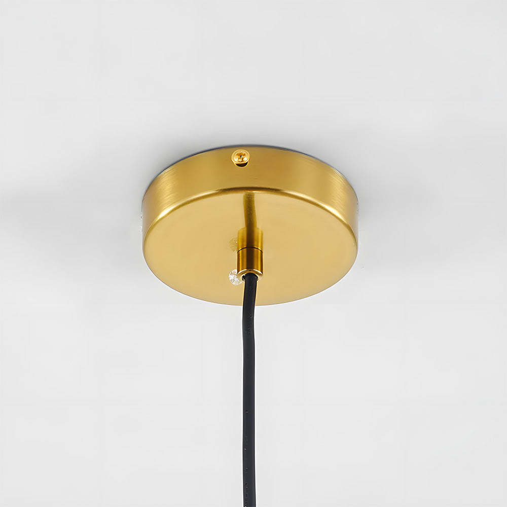 Contemporary Glass Globe Ribbed Pendant Light for Kitchen Island