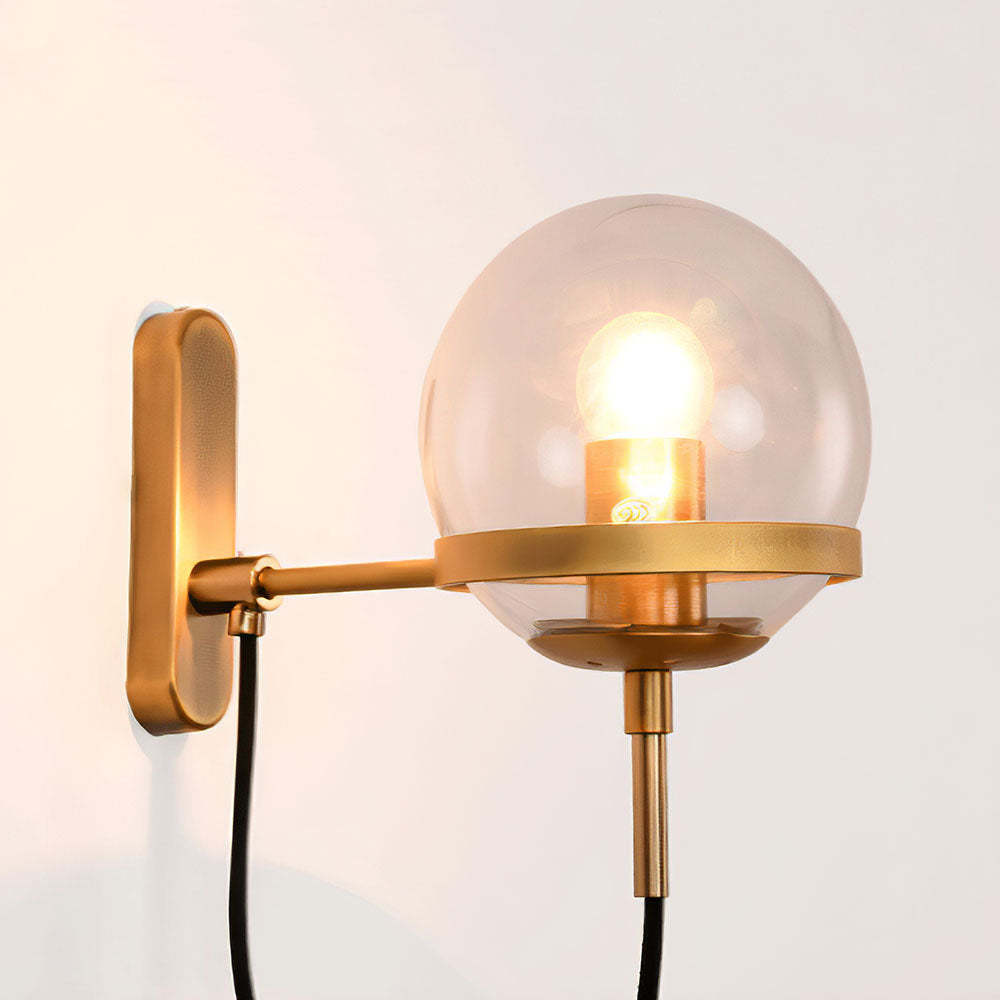 Nordic Retro Style Glass Ball Wall Lamp
