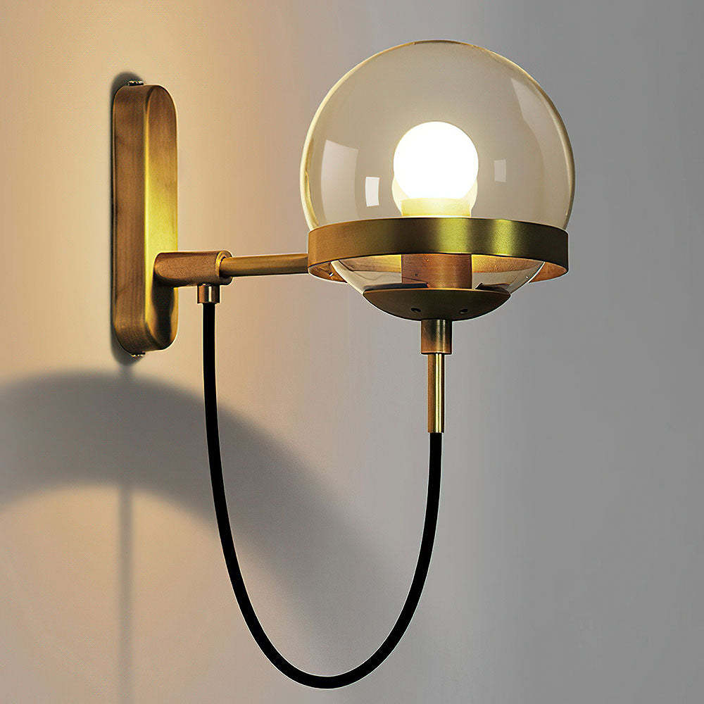 Nordic Retro Style Glass Ball Wall Lamp