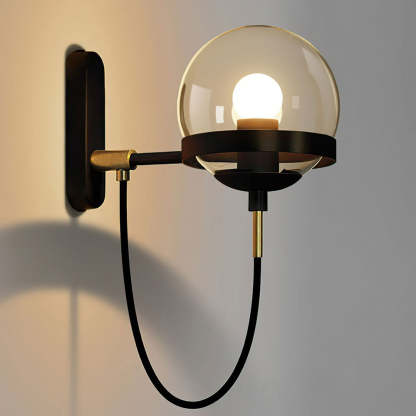 Nordic Retro Style Glass Ball Wall Lamp