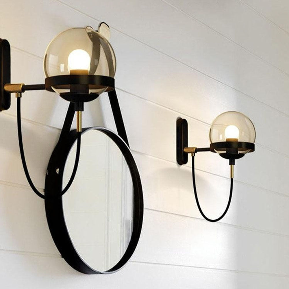 Nordic Retro Style Glass Ball Wall Lamp