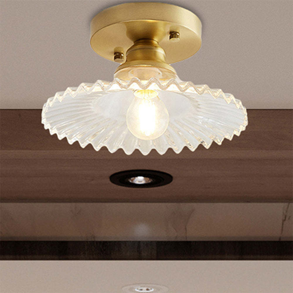 Nordic Green Semi-Flush Mount Ceiling Light