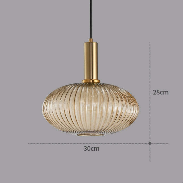 Retro Lantern Shape Stained Glass Pendant Light -Homdiy