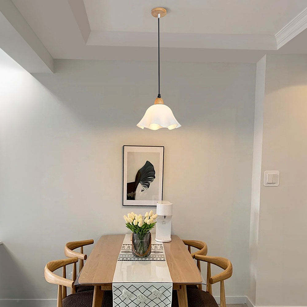 Creative Wood Dining Room White Pendant Lights