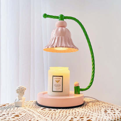 Modern Glass Pink Cute Bedroom Candle Warmer Lamp