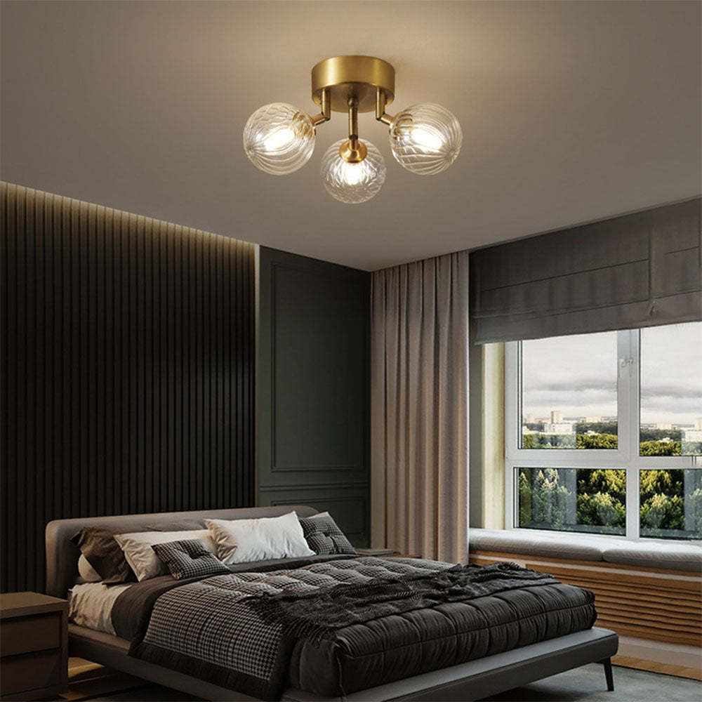 Homdiy Flush Mount Ceiling Light Chandelier Nordic Modern Bubble Glass Ceiling Light Homdiy UK