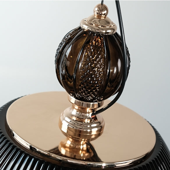 Mid century Retro Green Brown Glass Pendant Light -Homdiy