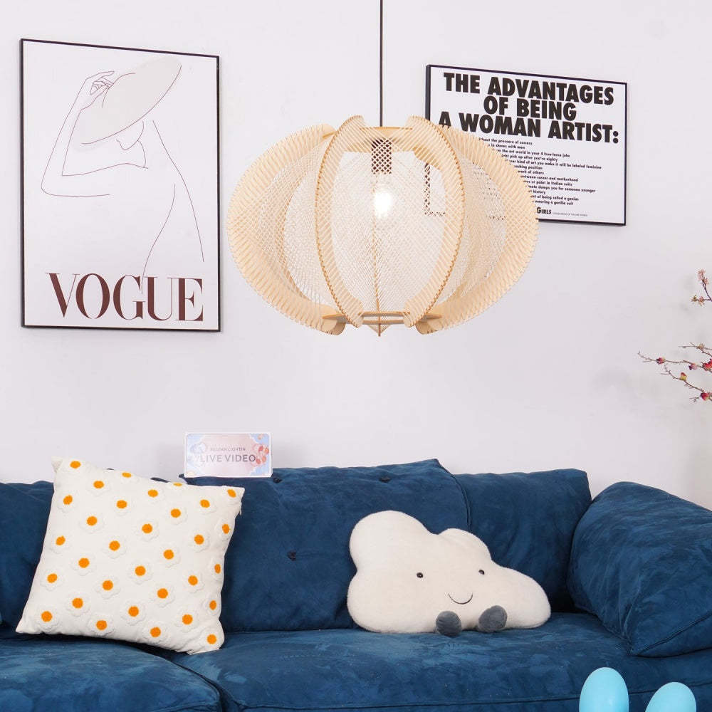 Mid-Century Scandinavian Wood Pendant Lights -Homdiy