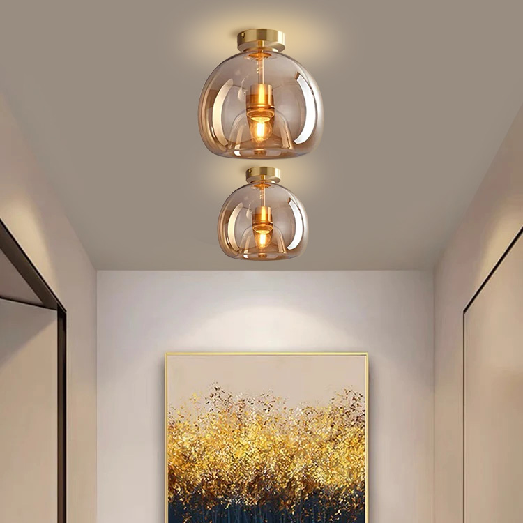 Modern Copper Flush Hallway Lights