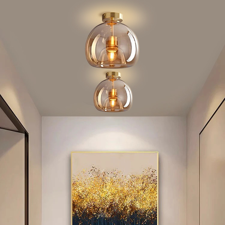 Modern Copper Flush Hallway Lights