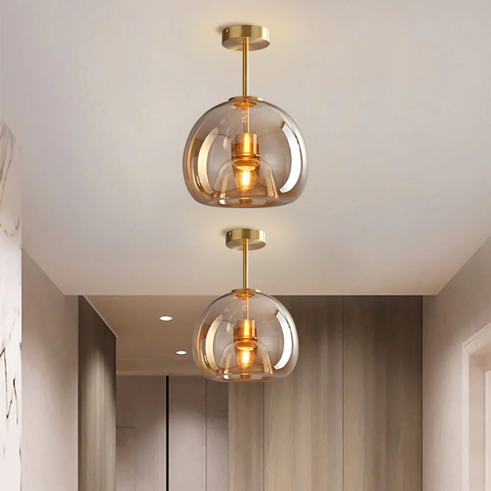 Modern Copper Flush Hallway Lights