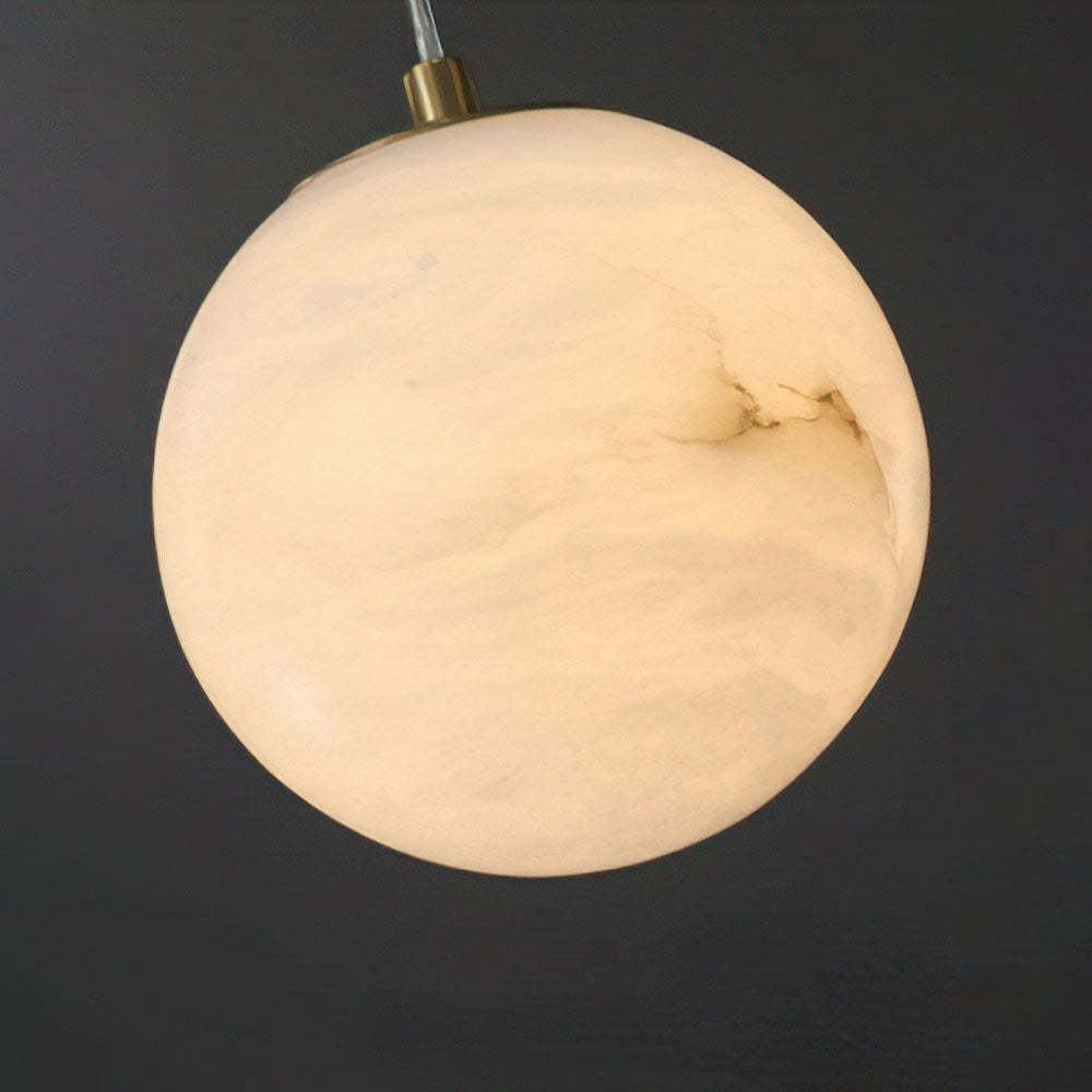 Simple White Stone Kitchen Pendant Lighting