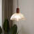 Homdiy Pendant Light Simple Wood Living Room Glass Pendant Lights