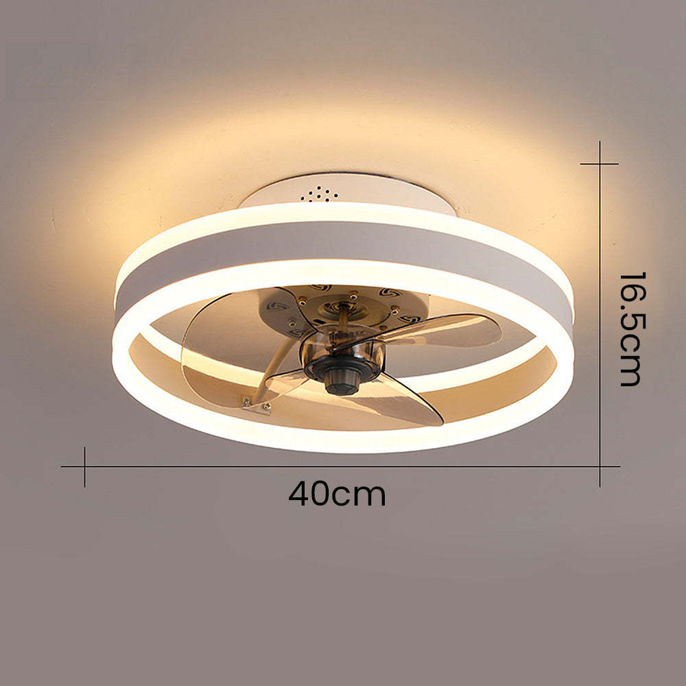 Modern Round Living Room Ceiling Fan With LED Light