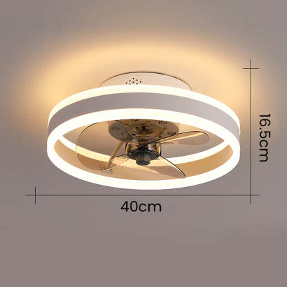 Modern Round Living Room Ceiling Fan With LED Light