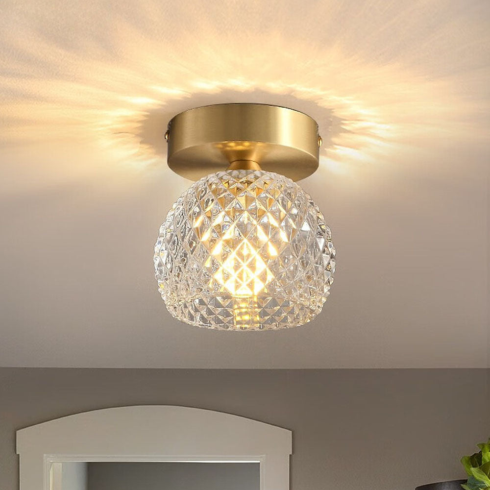 Contemporary Mini Glass Hallway Ceiling Light