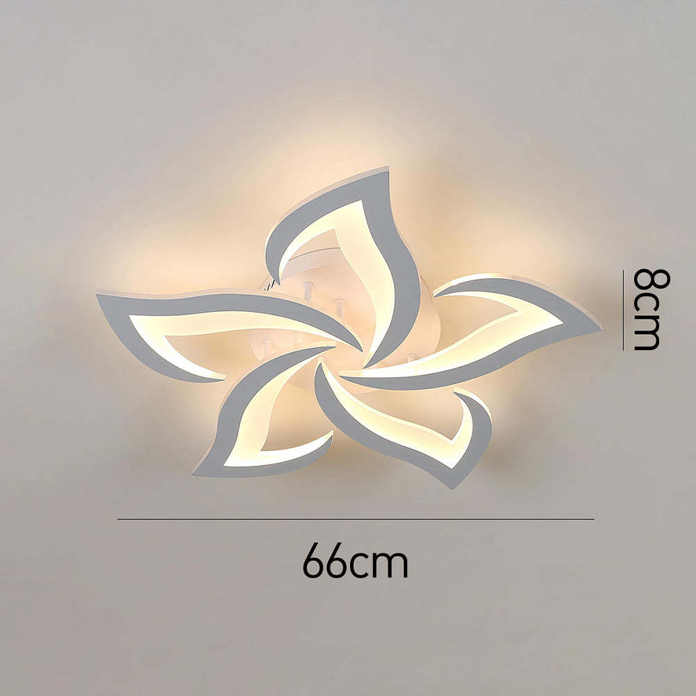 Modern Flower Shape Iron LED Ceiling Light For Bedroom