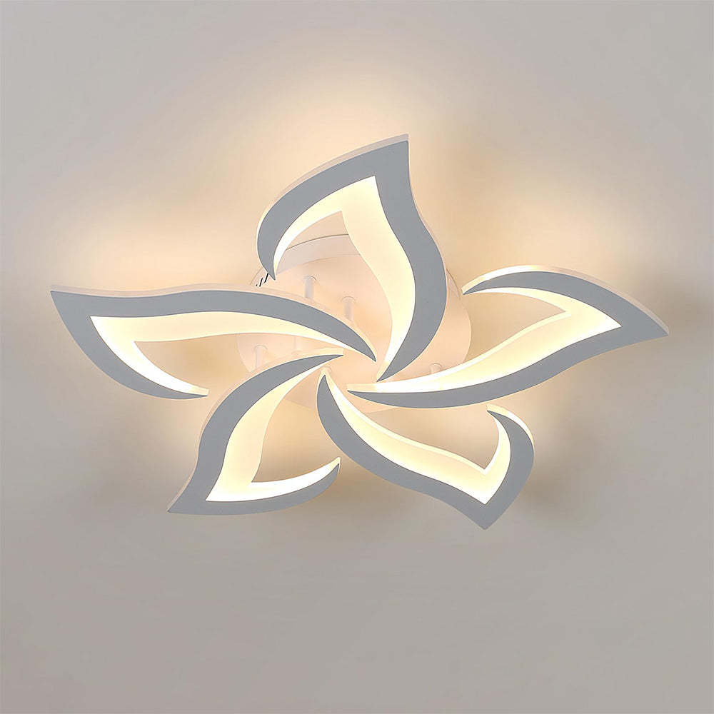 Modern Flower Shape Iron LED Ceiling Light For Bedroom