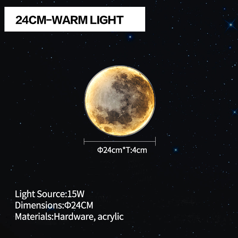 Decoration LED Moon Wall Lamp For Bedroom -Homdiy