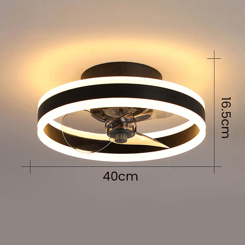 Modern Round Living Room Ceiling Fan With LED Light