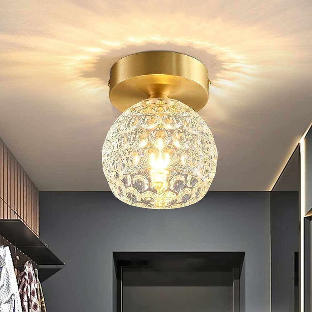 Contemporary Mini Glass Hallway Ceiling Light