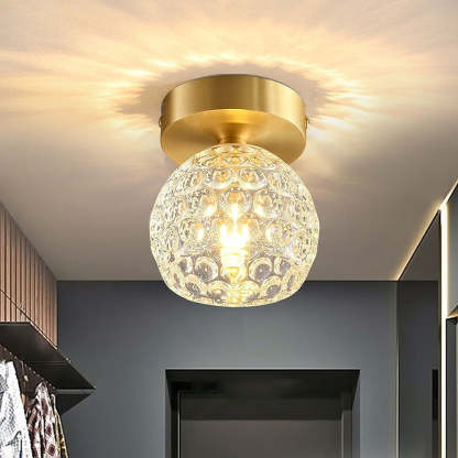 Contemporary Mini Glass Hallway Ceiling Light