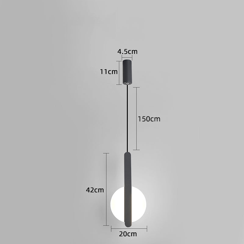 Modern Acrylic Led Pendant Light for Bedroom Bedside -Homdiy