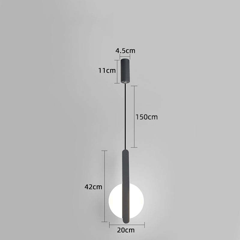 Modern Acrylic Led Pendant Light for Bedroom Bedside -Homdiy